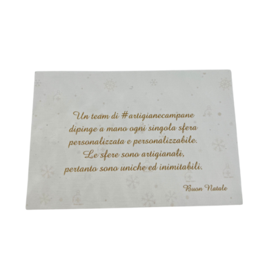 KIT 4 Sfere di Natale in Vetro Personalizzate Soggetti Babbo Natale, Gnomo, Alce, Pupazzo di Neve Dipinta A MANO Prodotto Made in Italy