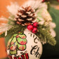 Sfera di Natale in Vetro Personalizzato Soggetto Alberello Dipinta A MANO Prodotto Made in Italy