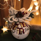 Sfera di Natale in Vetro Personalizzata Soggetto Pacchetti Dipinta A MANO Prodotto Made in Italy