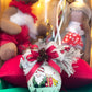 Sfera di Natale in Vetro Soggetto Gnomo Dipinta A MANO Prodotto Made in Italy