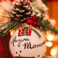 Sfera di Natale in Vetro Personalizzata Soggetto Pacchetto Regalo Dipinta A MANO Prodotto Made in Italy