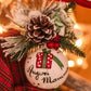 Sfera di Natale in Vetro Personalizzata Soggetto Pacchetto Regalo Dipinta A MANO Prodotto Made in Italy