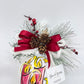 Sfera di Natale in Vetro Personalizzata Soggetto Candele Dipinta A MANO Prodotto Made in Italy