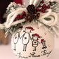 Sfera di Natale in Vetro Personalizzata Famiglia Basic Dipinta A MANO Prodotto Made in Italy