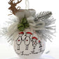 Sfera di Natale in Vetro Personalizzata Famiglia Basic Dipinta A MANO Prodotto Made in Italy