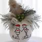 Sfera di Natale in Vetro Personalizzata Famiglia Basic Dipinta A MANO Prodotto Made in Italy
