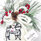 Sfera di Natale in Vetro Personalizzata Soggetto Fidanzati e Fidanzate Dipinta A MANO Prodotto Made in Italy