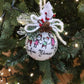 Sfera di Natale in Vetro Personalizzata Soggetto Famiglia Cartoon Dipinta A MANO Prodotto Made in Italy
