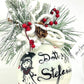 Sfera di Natale in Vetro Personalizzata Soggetto Dottoressa Dipinta A MANO Prodotto Made in Italy