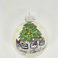KIT 4 Sfere di Natale in Vetro Personalizzate Soggetti Albero, Babbo Natale in moto, Furgoncino, Camino Dipinta A MANO Prodotto Made in Italy
