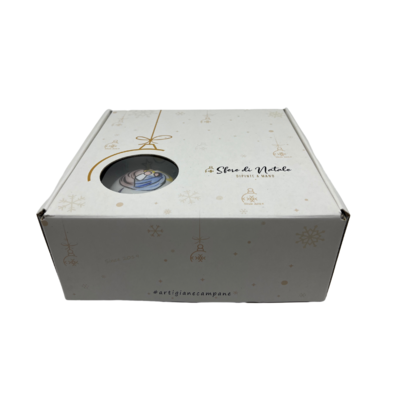 KIT 4 Sfere di Natale in Vetro Personalizzate Soggetti Natività, Angelo, Candele, Re Magi Dipinta A MANO Prodotto Made in Italy