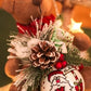 Sfera di Natale in Vetro Personalizzata Soggetto Babbo Natale con Pacchetto Regalo Dipinta A MANO Prodotto Made in Italy