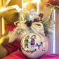 Sfera di Natale in Vetro Personalizzata Soggetto Mamma in Attesa Dipinta A MANO Prodotto Made in Italy